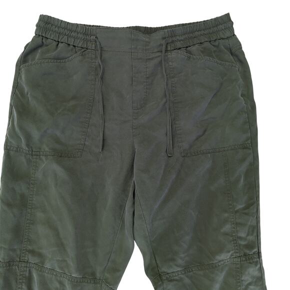 Banana Republic Tencel Utility Jogger Pant Military Green 425647 Women's Medium - Picture 3 of 9